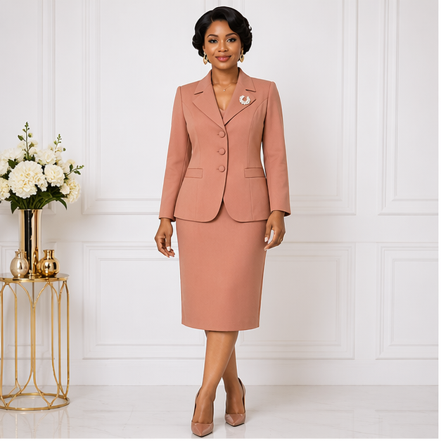 Elegant Skirt Suit Set for Women – Blazer Jacket & High Waist Pencil Skirt, Formal Office & Party Outfit