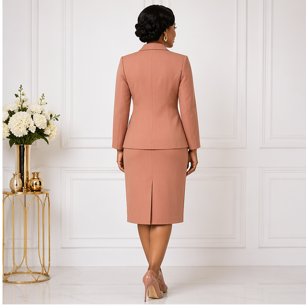 Elegant Skirt Suit Set for Women – Blazer Jacket & High Waist Pencil Skirt, Formal Office & Party Outfit